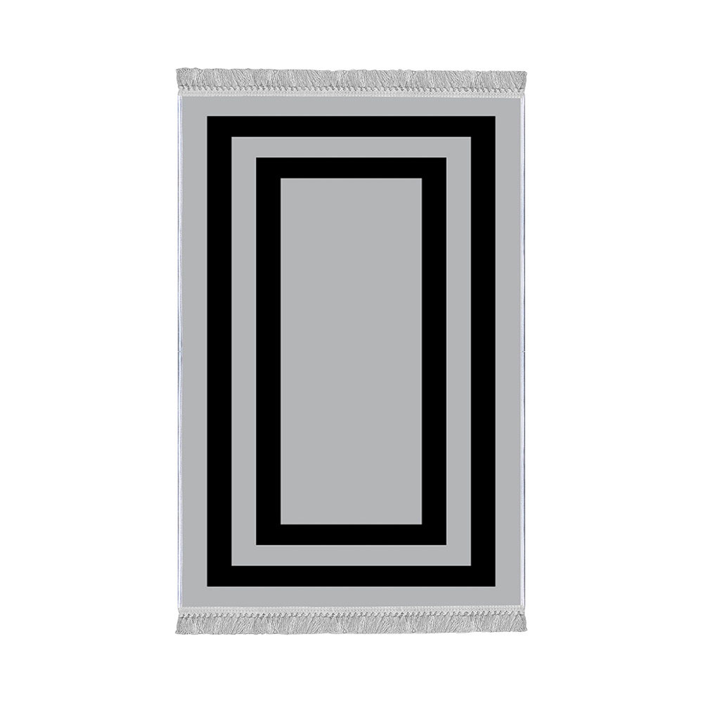 SELSEY Dywan nowoczesny Vatiged 160x230 czarno-szary