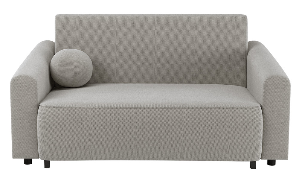 SELSEY Kanapa rozkładana dwuosobowa Stevio 170 cm z pojemnikiem szarobeżowa szenil hydrofobowy