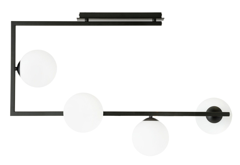 SELSEY Lampa wisząca Amatted czarno-biała x4