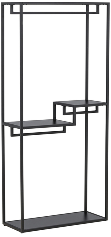 SELSEY Wieszak wolnostojący Staal 35 x 188 cm do przedpokoju czarny