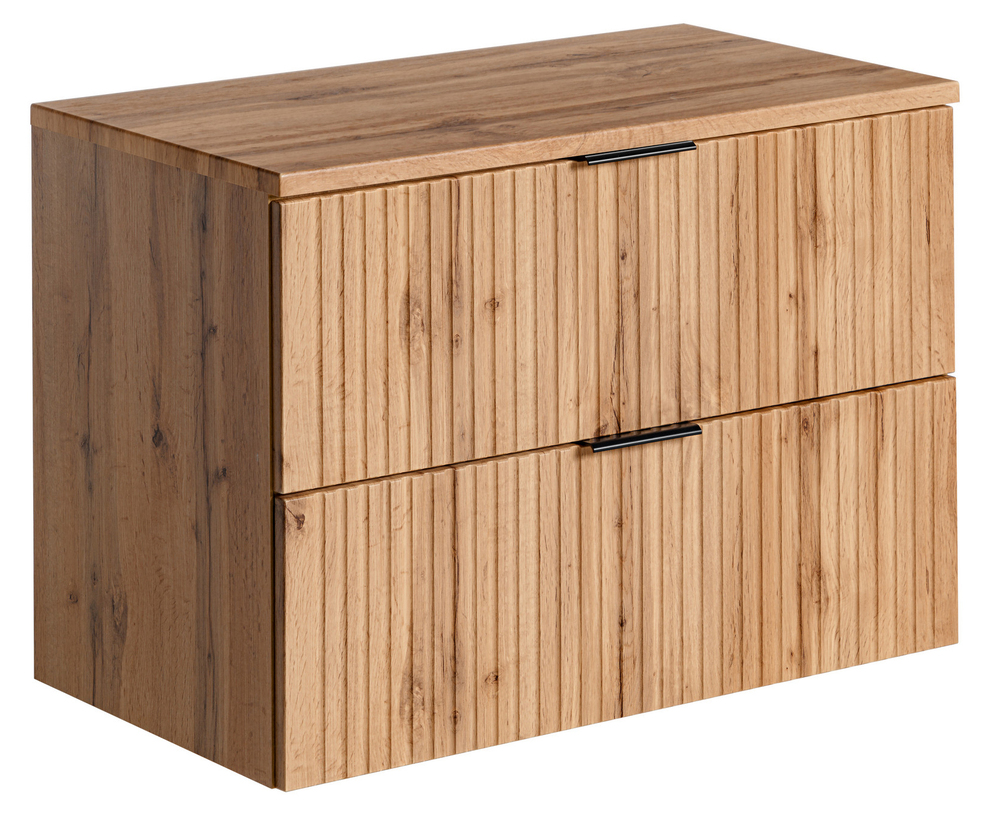 SELSEY Szafka pod umywalkę Temirni 80 cm dąb wotan lamele