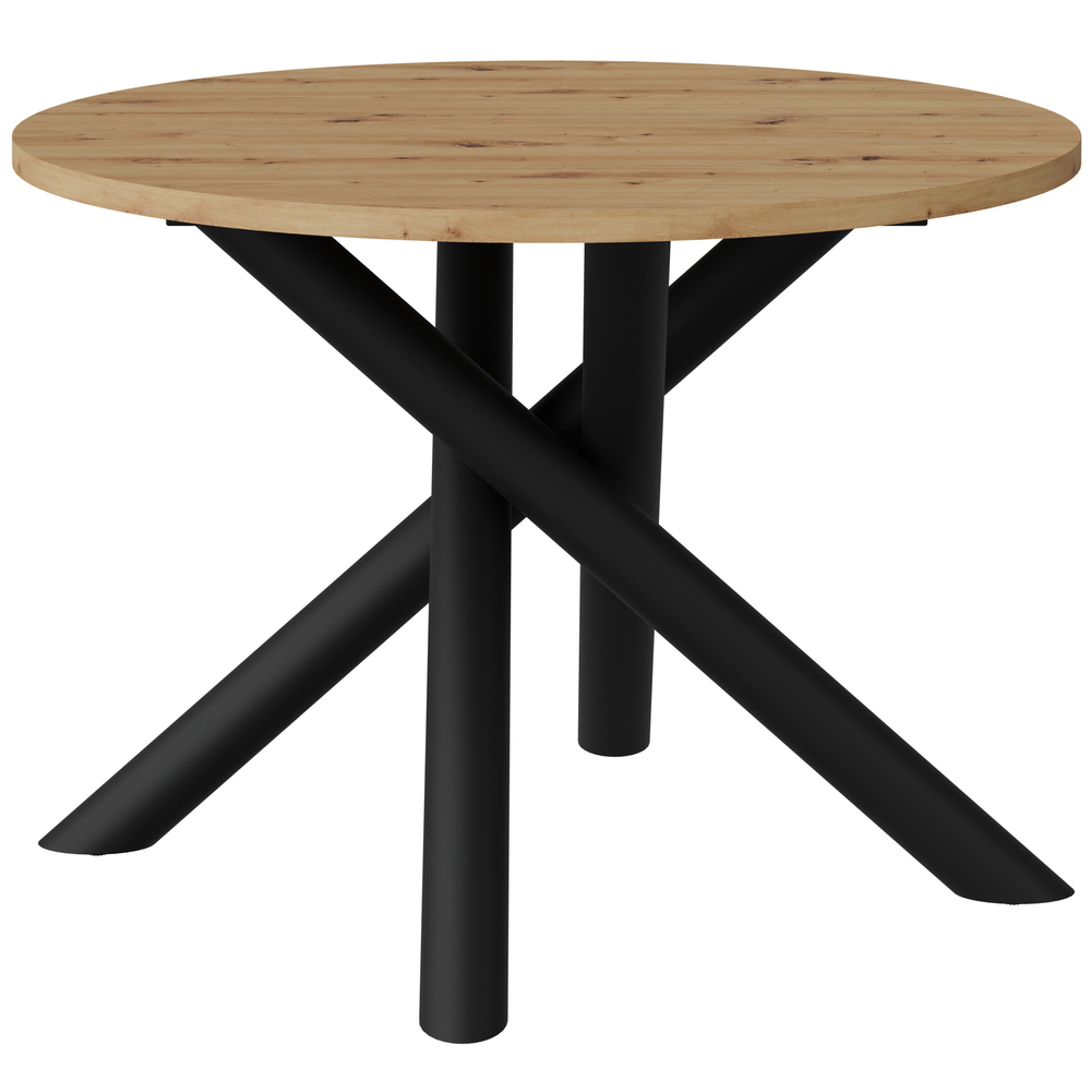 SELSEY Stół okrągły Fjorn 110 cm dąb artisan