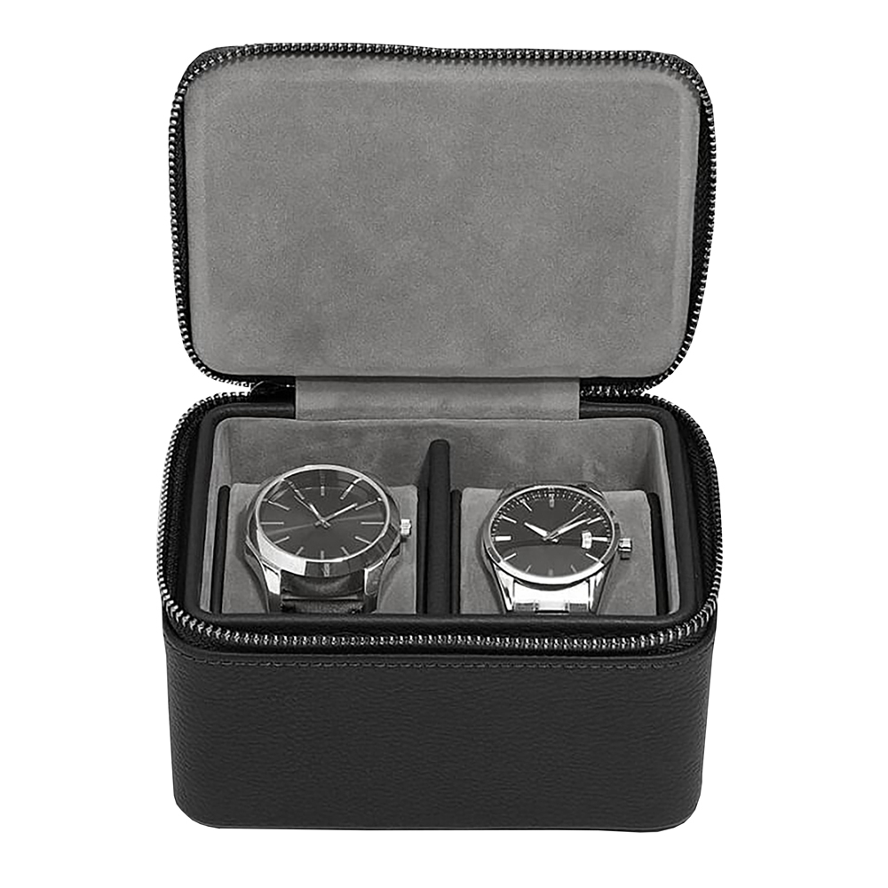 SELSEY Organizer na biżuterię Pebble Large Travel Watch Box czarny