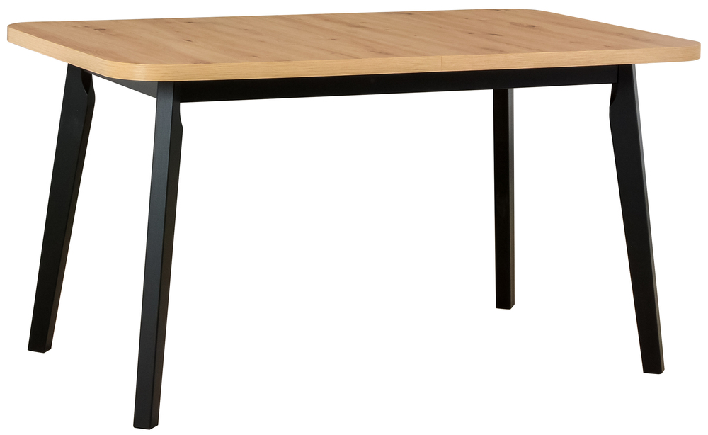 SELSEY Stół drewniany do jadalni rozkładany Dimenly 140-180x80 cm czarny/dąb artisan