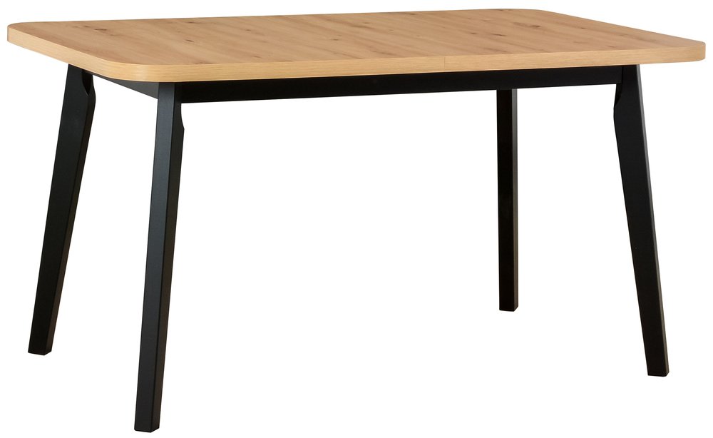 SELSEY Stół drewniany do jadalni rozkładany Dimenly 140-180x80 cm czarny/dąb artisan