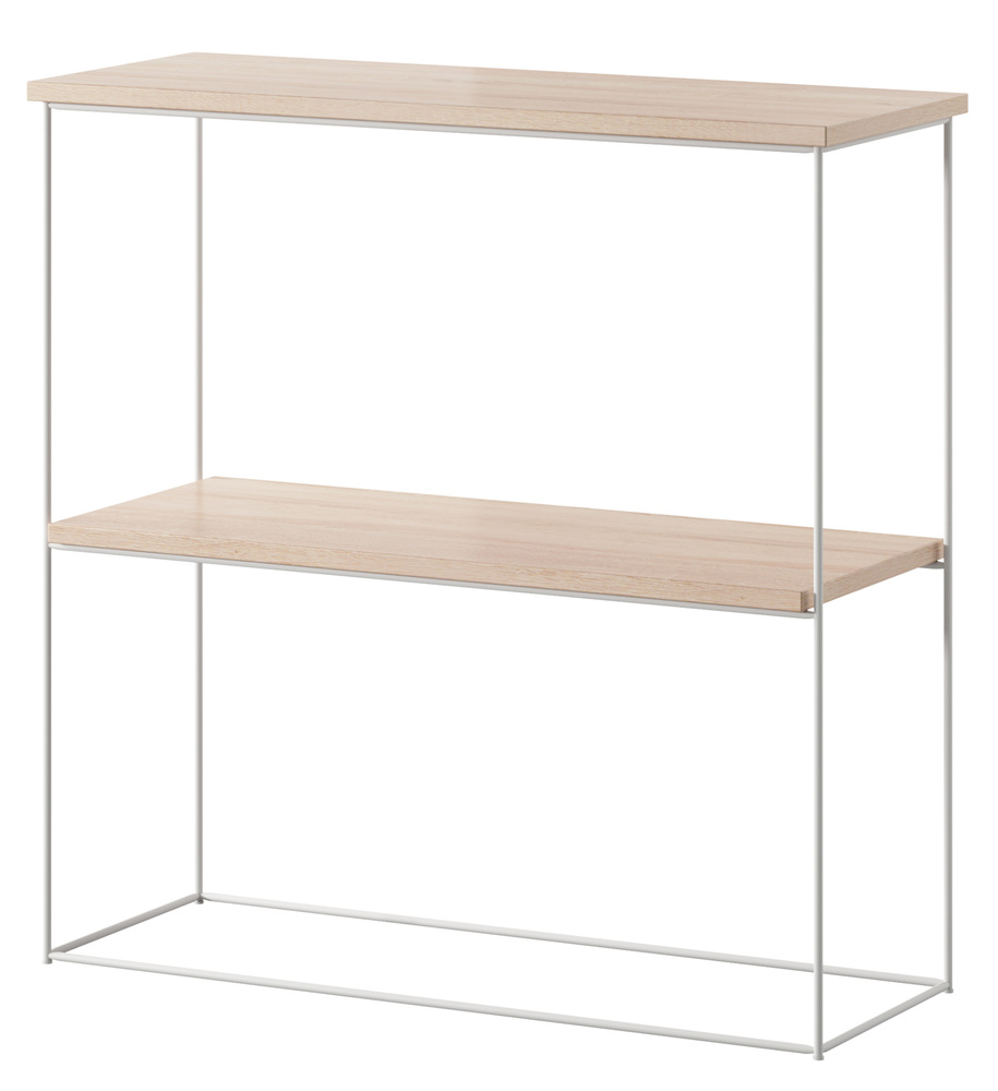 SELSEY Konsola Toni z półką 80 cm Dąb sonoma z białymi nogami