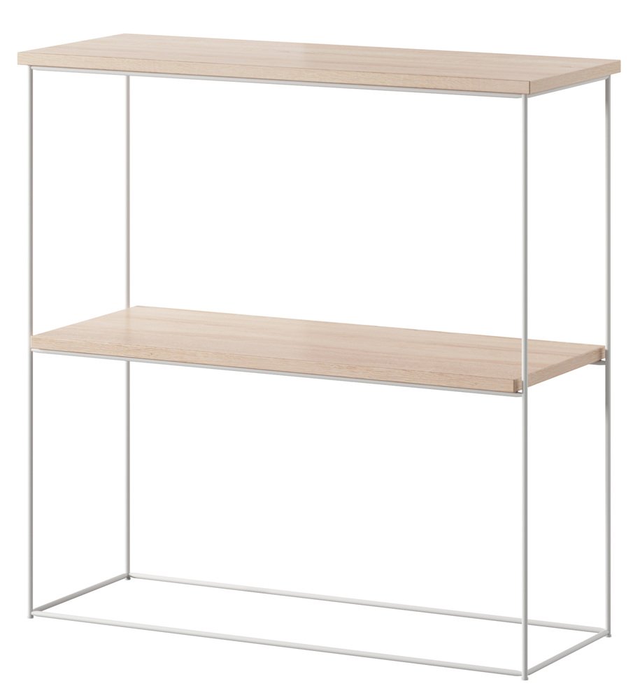 SELSEY Konsola Toni z półką 80 cm Dąb sonoma z białymi nogami