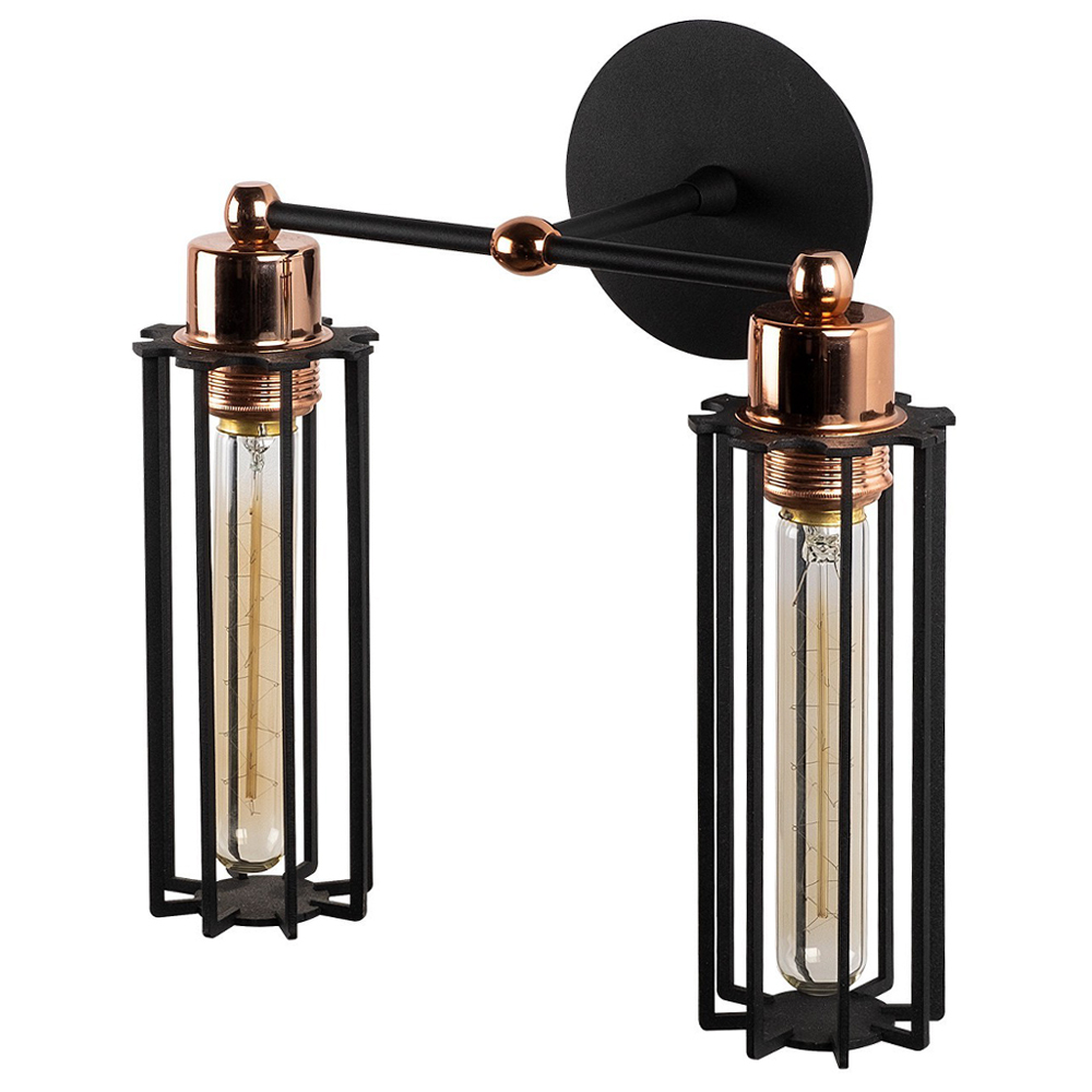 SELSEY Kinkiet Naomet x2 ze spotami czarny