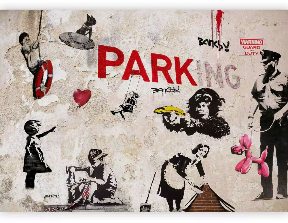 SELSEY Fototapeta Kolaż graffiti Banksy 350x256 cm
