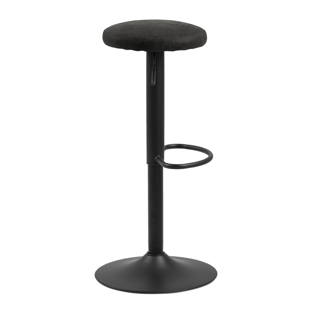 SELSEY Hoker tapicerowany Afaren antracytowy welur na czarnej nodze