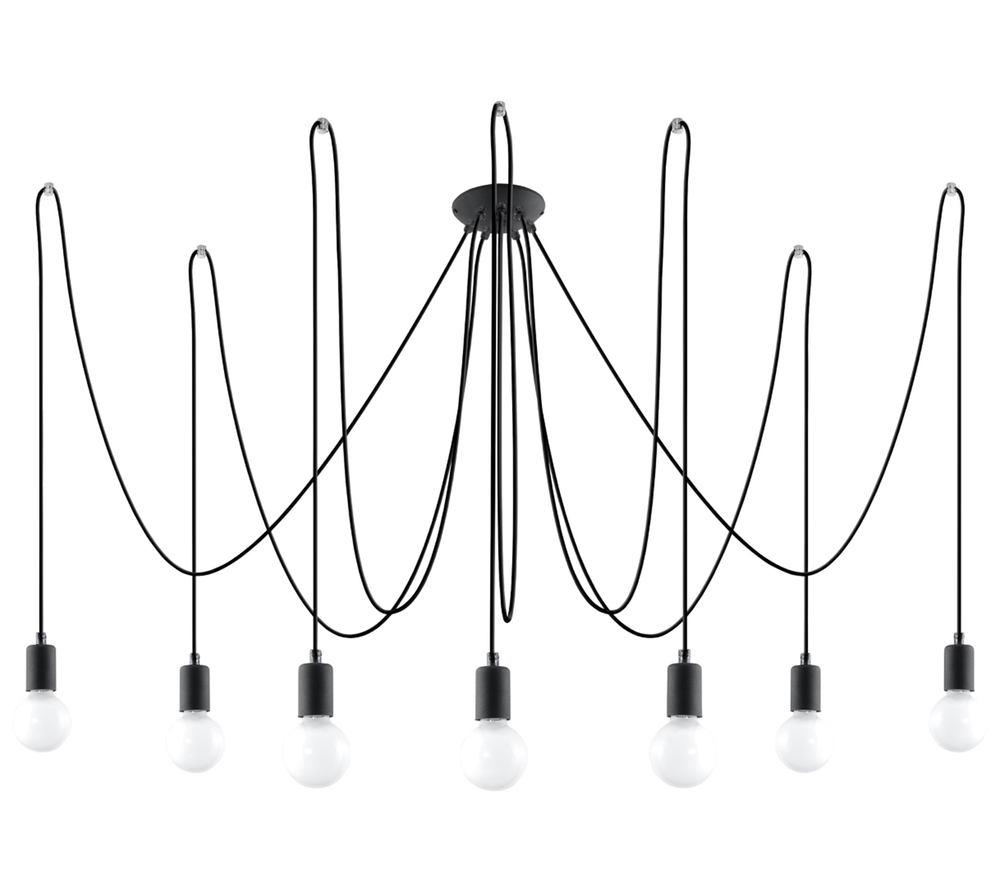 SELSEY Żyrandol Aritted x7 czarny