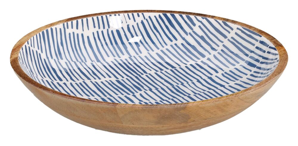 SELSEY Miska Cherrey 30x6 cm drewno mango niebieska