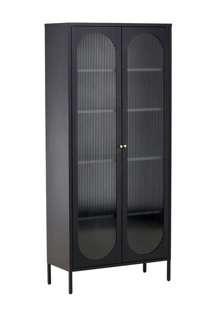 SELSEY Witryna dwudrzwiowa Bequiti 180x80 cm wysoka czarna