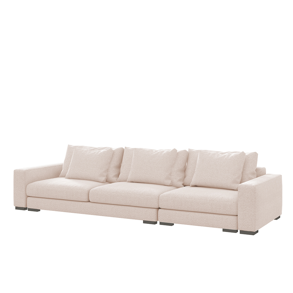 SELSEY Sofa trzyosobowa Mia beżowa w tkaninie łatwoczyszczącej