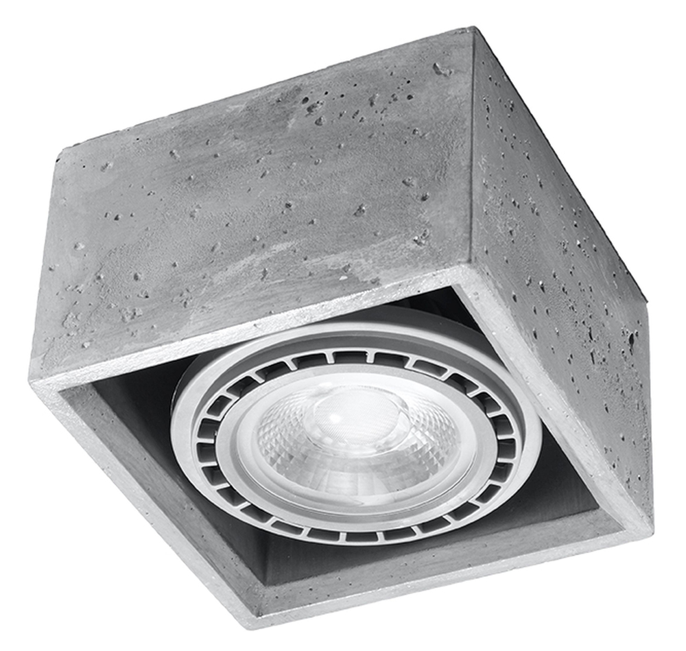 SELSEY Plafon Obett 14x14x9 cm x1 beton