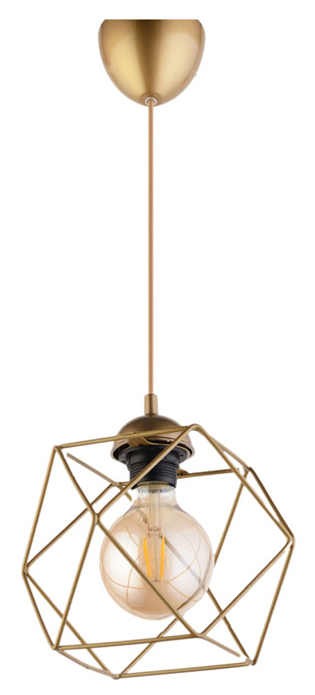 SELSEY Lampa wisząca Labedly średnica 20 cm metalowy złoty klosz