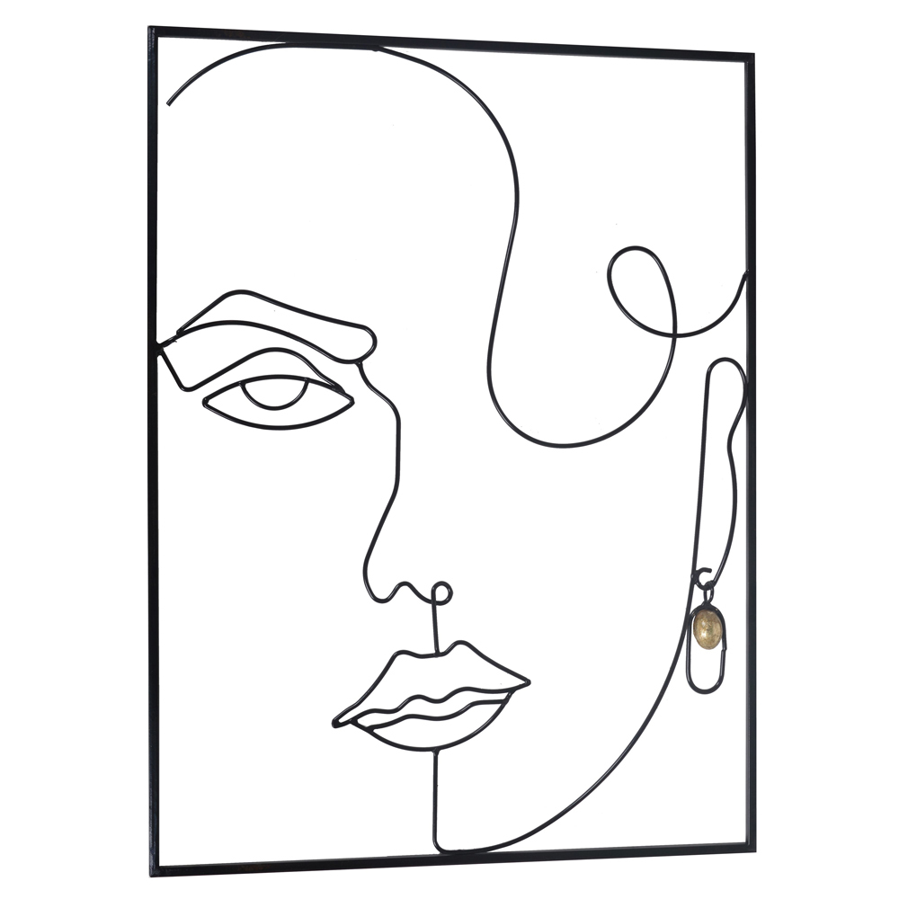 SELSEY Dekoracja ścienna Aminstery metalowa czarna