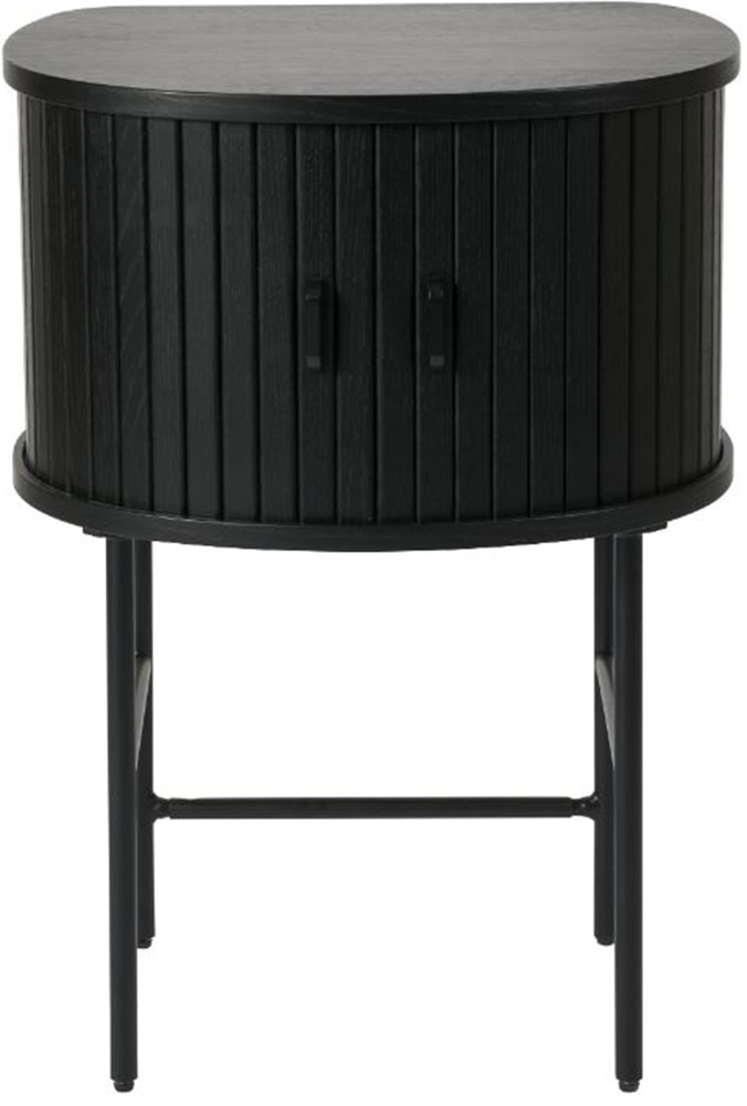 SELSEY Szafka nocna Gativel 50x70 cm lamele dąb czarny