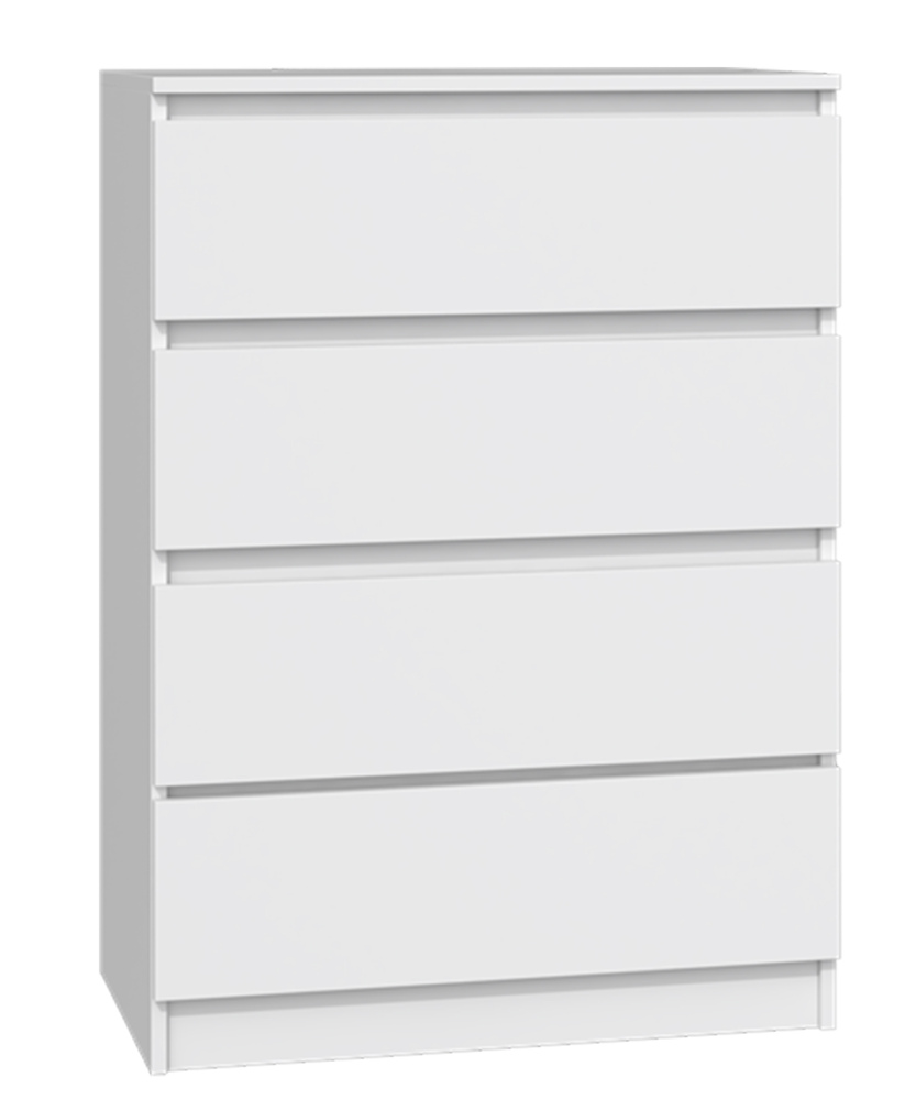 SELSEY Komoda Malwa z czterema szufladami 70 cm biała