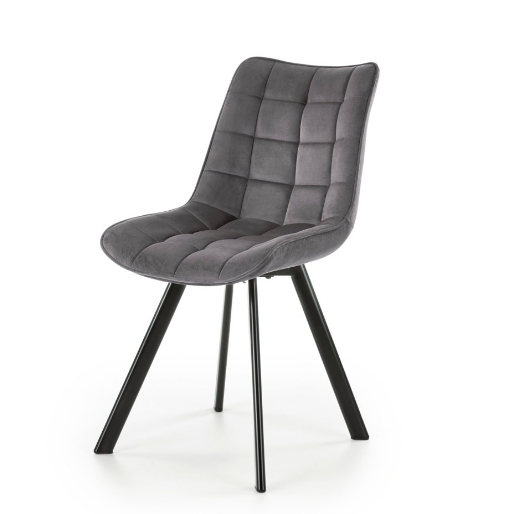 SELSEY Krzesło tapicerowane Derisa ciemnopopielate