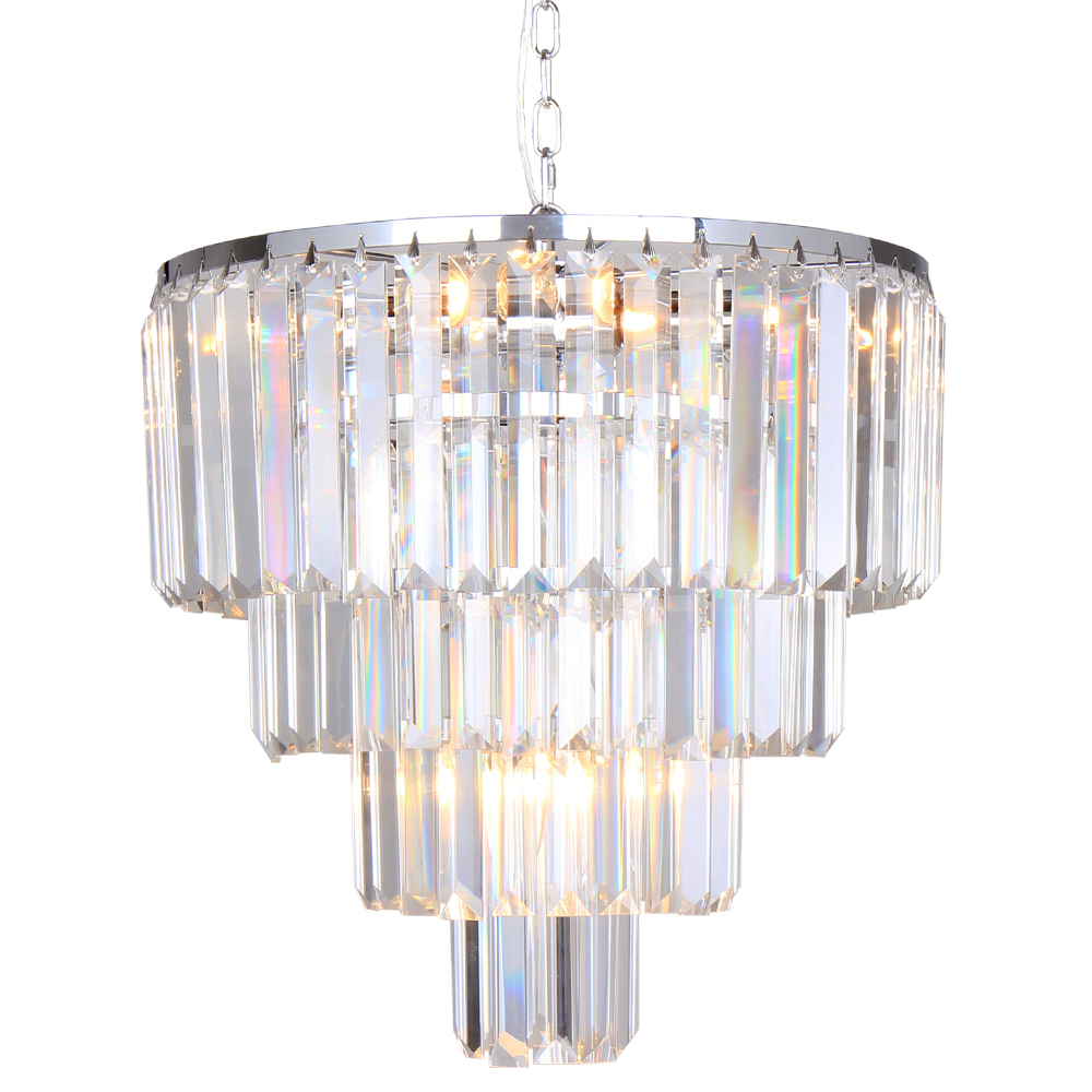 SELSEY Żyrandol Formello srebrny 100 cm