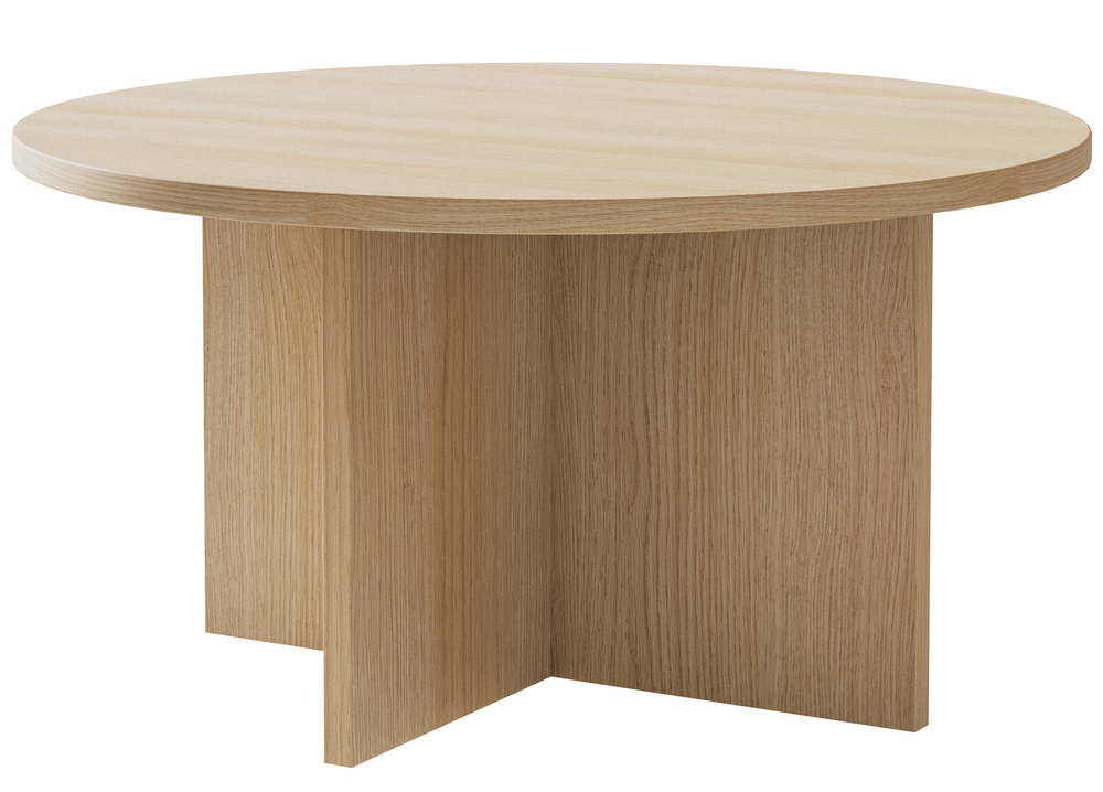 SELSEY Stolik kawowy Ovo okrągły 76 cm Dąb Lindberg