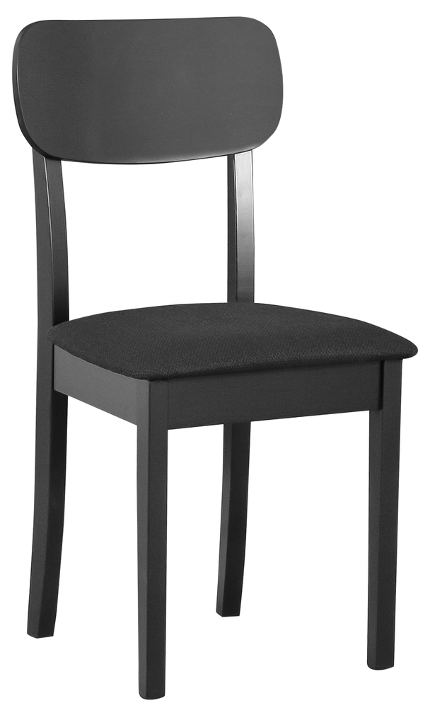 SELSEY Krzesło drewniane do jadalni tapicerowane Noeles czarne