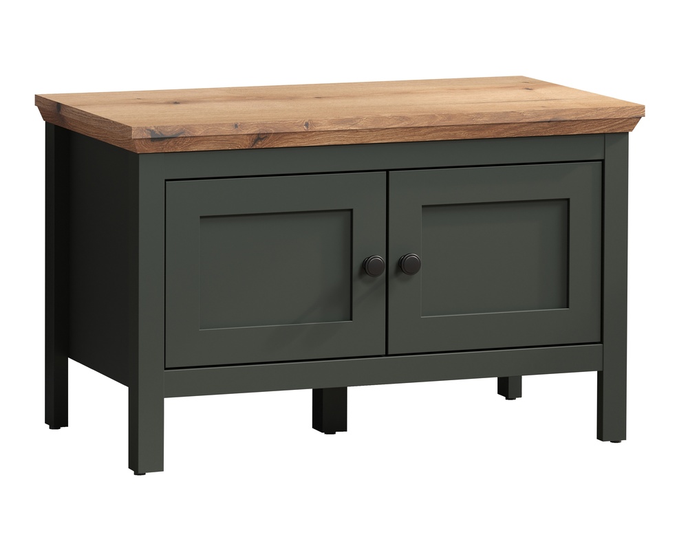 SELSEY Szafka na buty Foreells zielona/ dąb Evoke