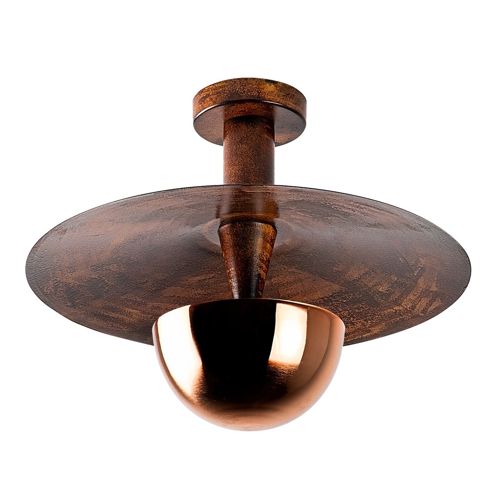 SELSEY Lampa sufitowa Novelock średnica 38 cm miedziana