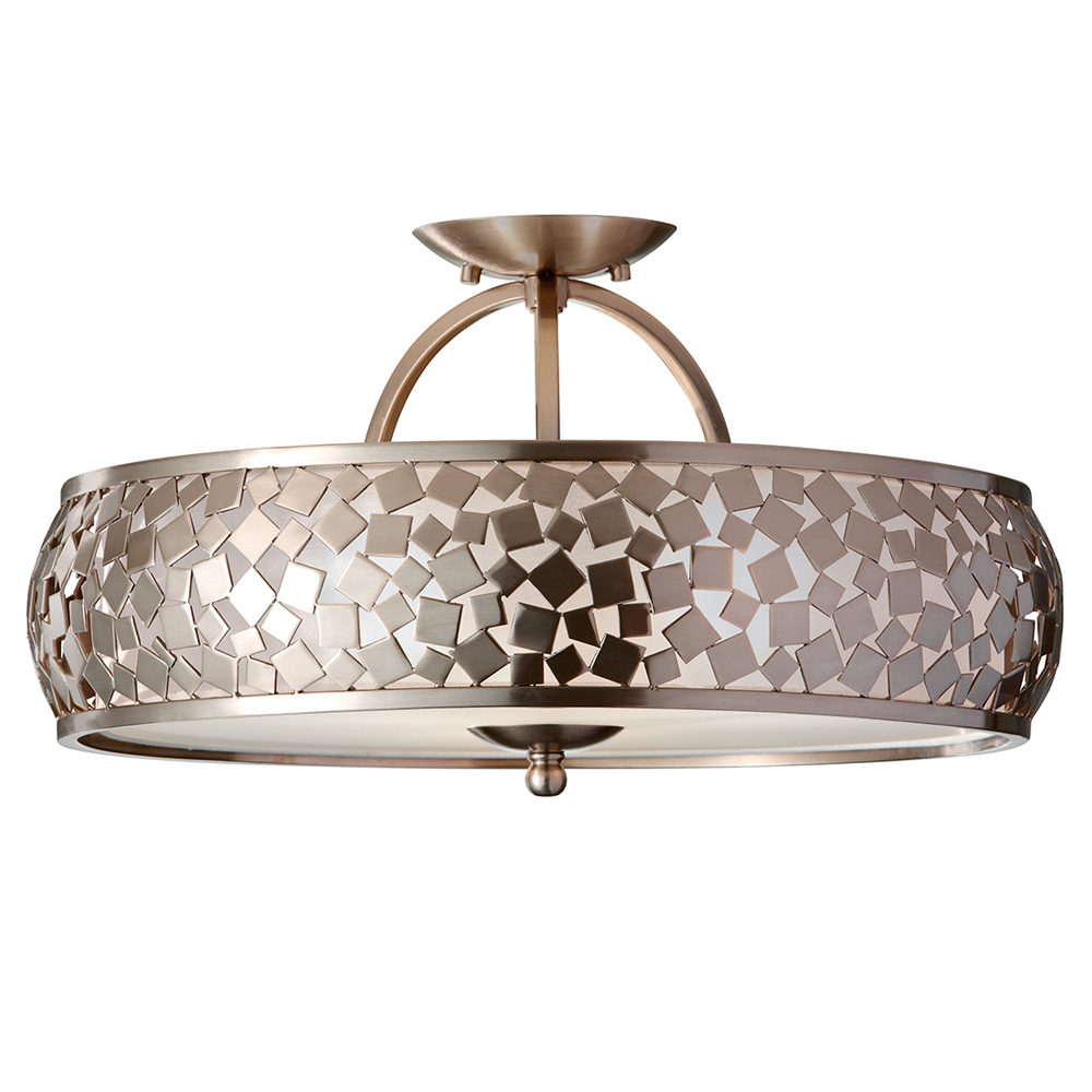 SELSEY Plafon Zarta średnica 49,5 cm srebrny