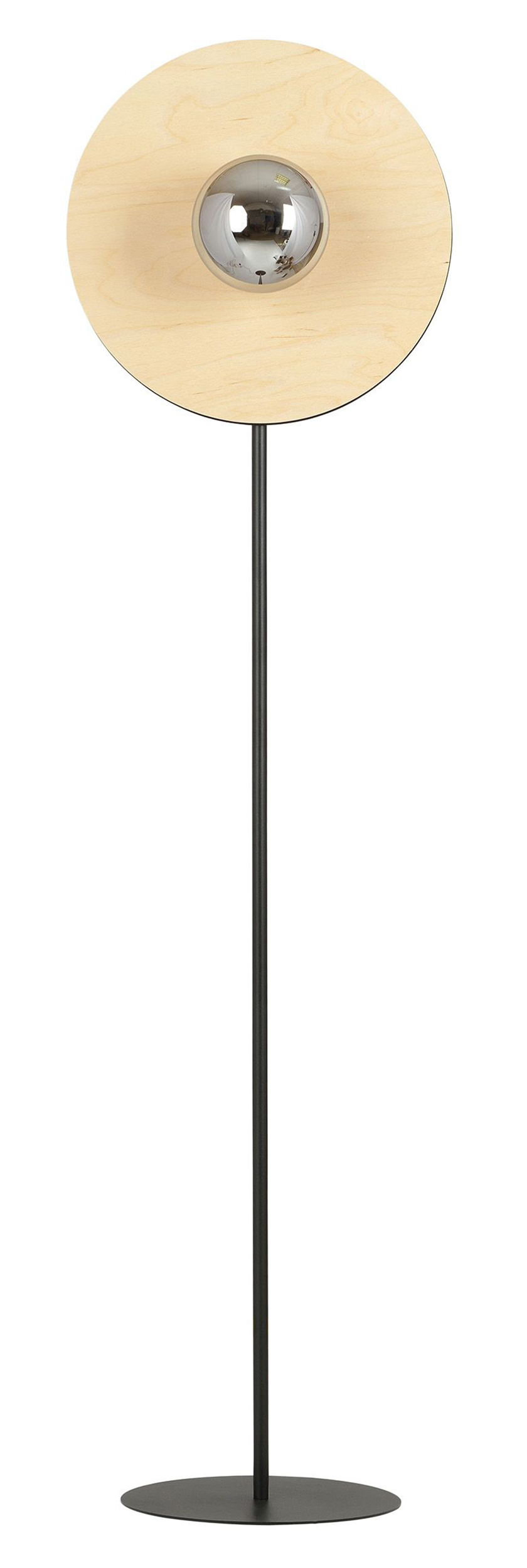 SELSEY Lampa podłogowa Empless czarno-brązowa z grafitowym kloszem