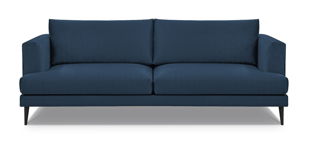 SELSEY Sofa trzyosobowa Dragato granatowa welur