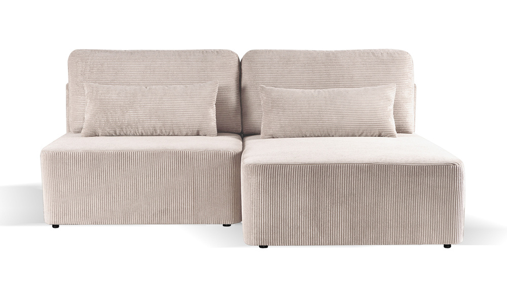 SELSEY Narożnik z funkcją spania Moduliano L-kształtny z pojemnikiem uniwersalny szarobeżowy sztruks