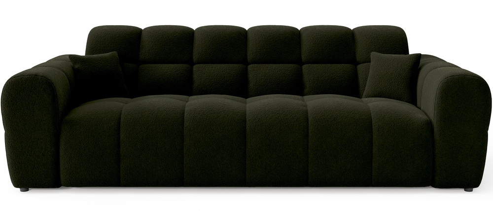 SELSEY Sofa trzyosobowa Monti oliwkowa szenil