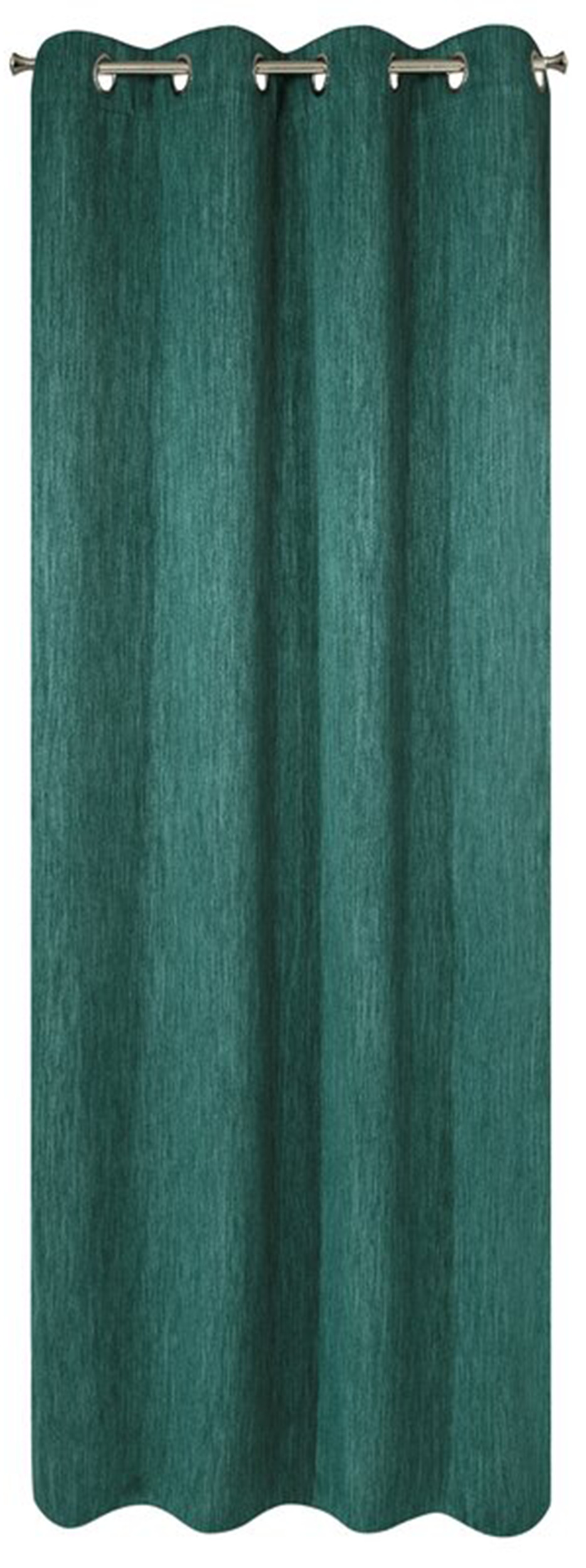 SELSEY Zasłona Rossie z tkaniny melanżowej 135x250 cm zielona