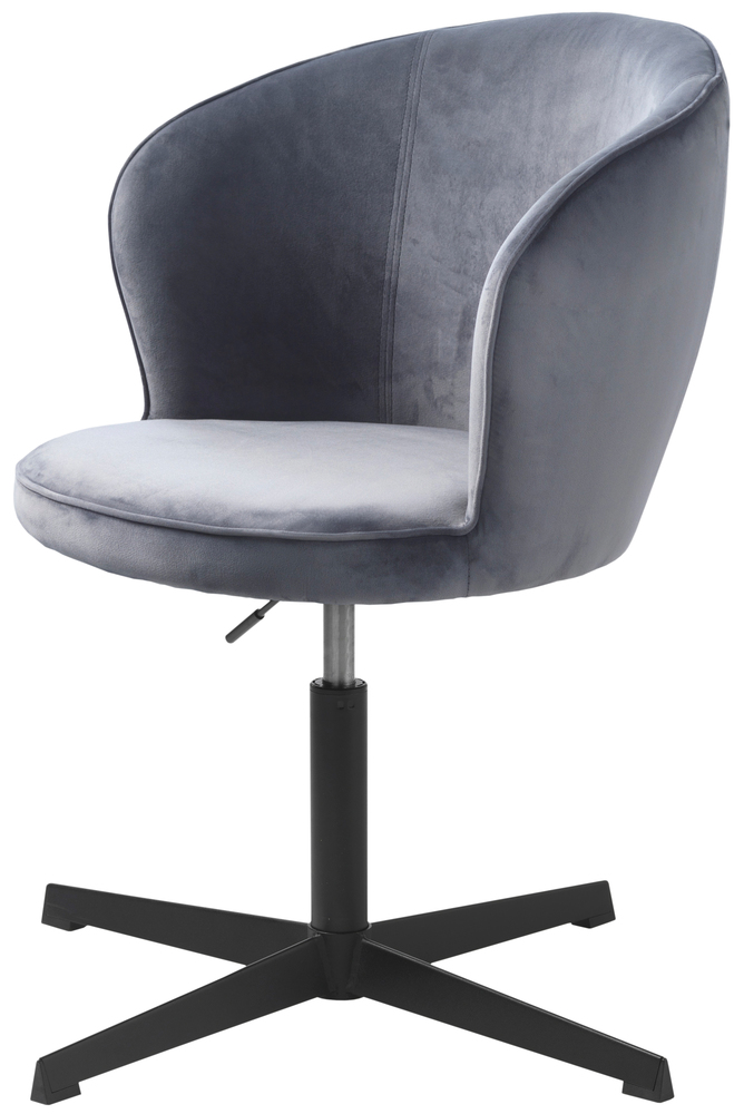 SELSEY Fotel biurowy Morgons szary velvet