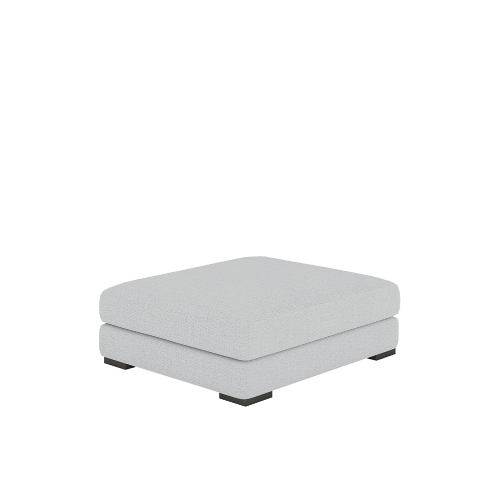 SELSEY Pufa Mia jasnoszara w tkaninie łatwoczyszczącej