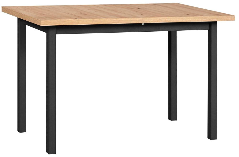 SELSEY Stół drewniany do jadalni rozkładany Vismito 120-160x70 cm czarny dąb artisan