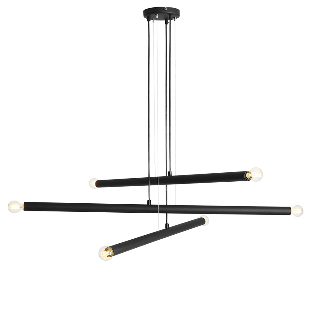 SELSEY Żyrandol Irmeli x6 czarny