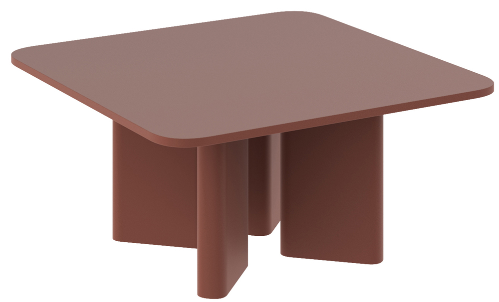 SELSEY Stolik kawowy Rallity 80x80 cm bordowy mat