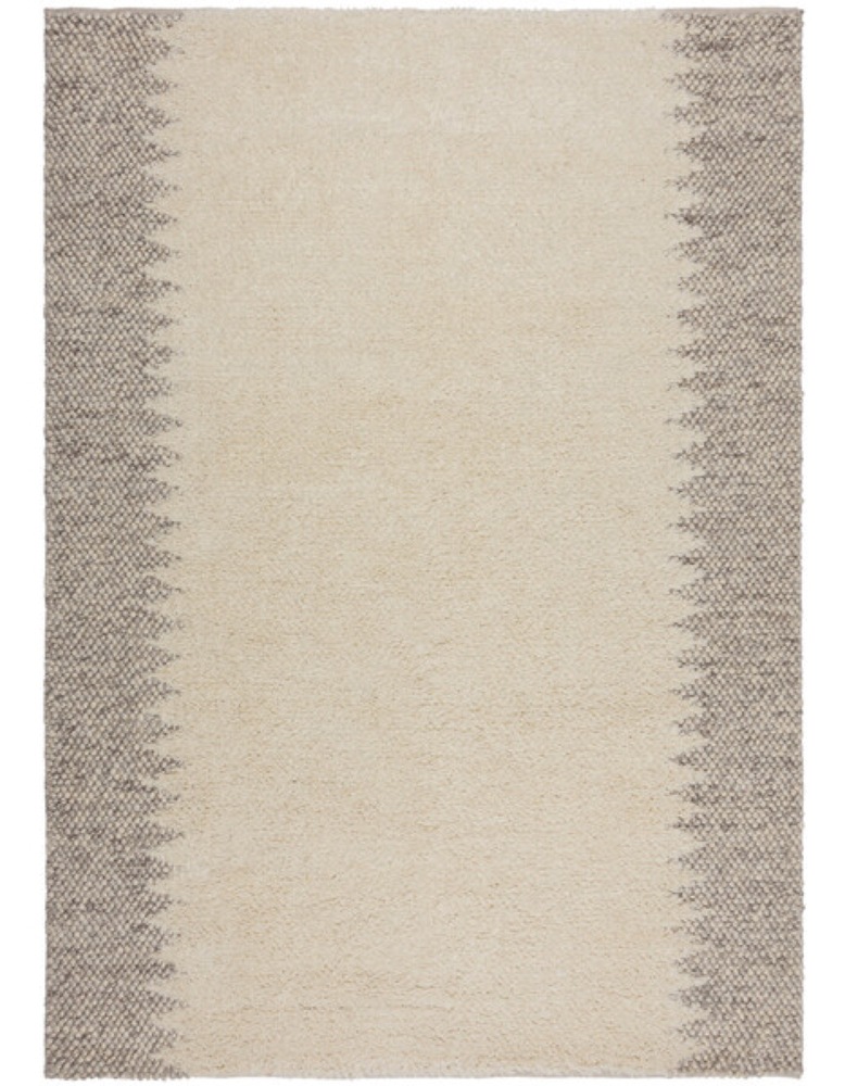 SELSEY Dywan Minerals Border 230x160 cm z wełną kremowy