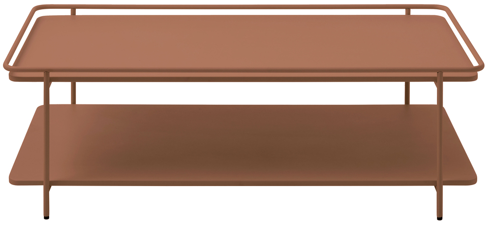 SELSEY Stolik kawowy Yuba 55x110 cm z półką brązowy