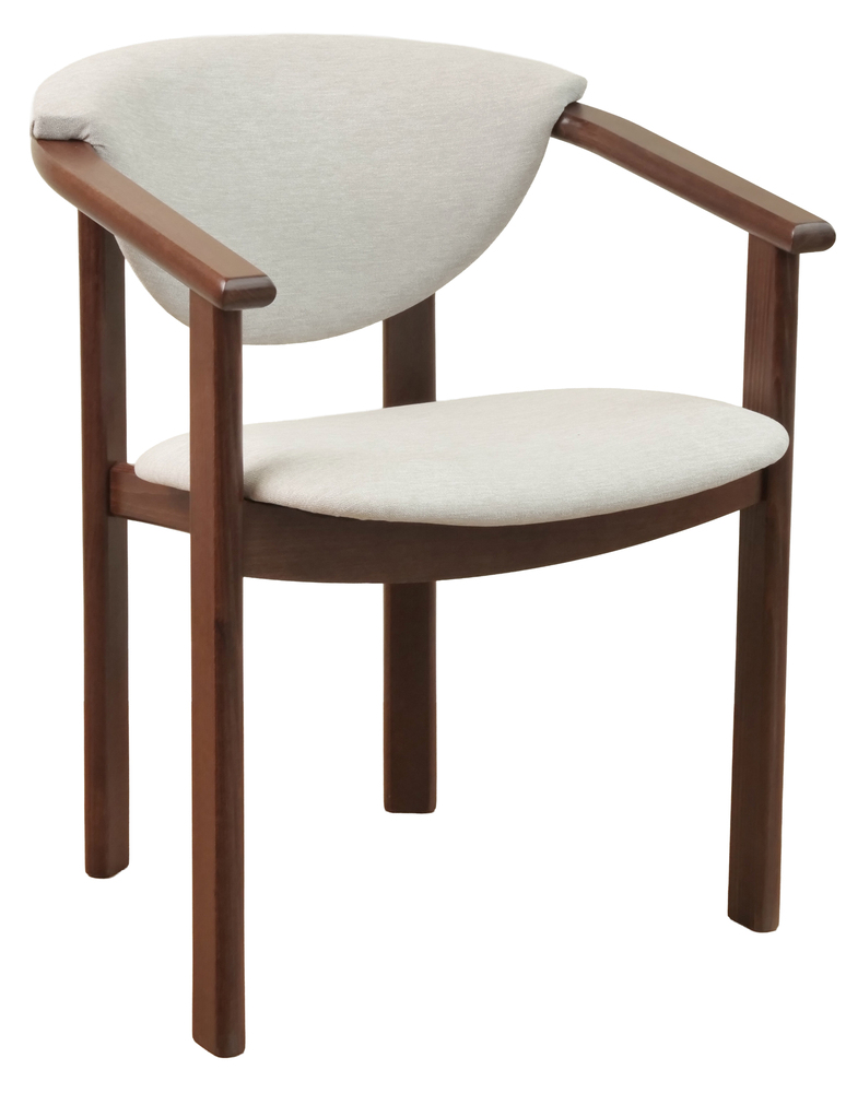 SELSEY Krzesło drewniane do jadalni Flowiss orzech jasny/beżowa plecionka