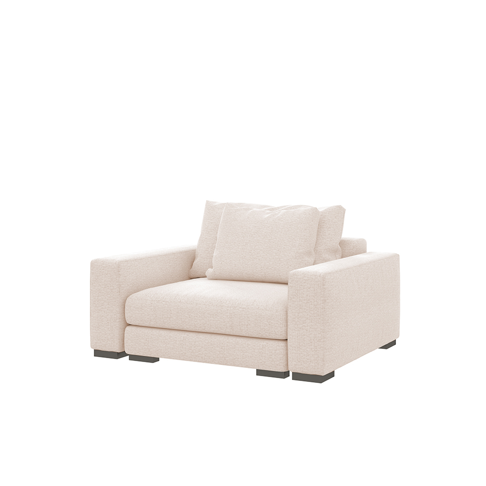 SELSEY Fotel kubełkowy Mia kremowy w tkaninie łatwoczyszczącej