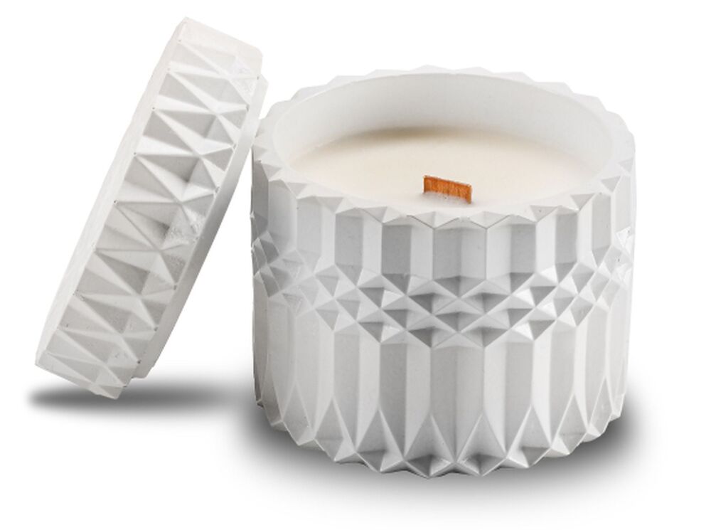 SELSEY Świeca sojowa zapachowa Mystery Mystical Oriental 220 ml biały gips