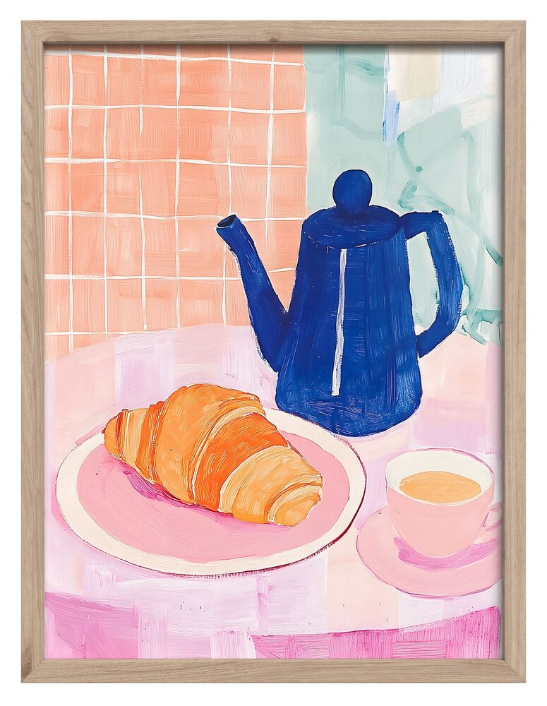 SELSEY Obraz w ramie Croissant 40x30 cm