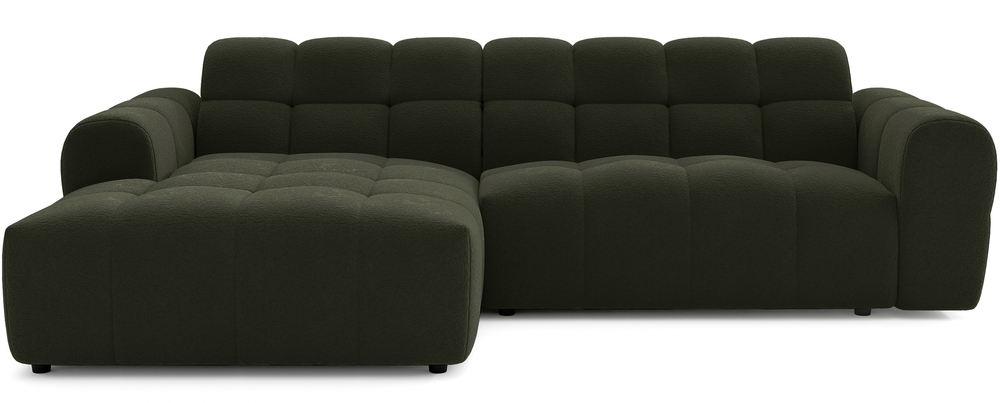 SELSEY Narożnik Monti L-kształtny lewostronny oliwkowy szenil