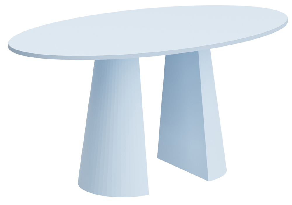 SELSEY Stół do jadalni Signize 160x89 cm niebieski mat