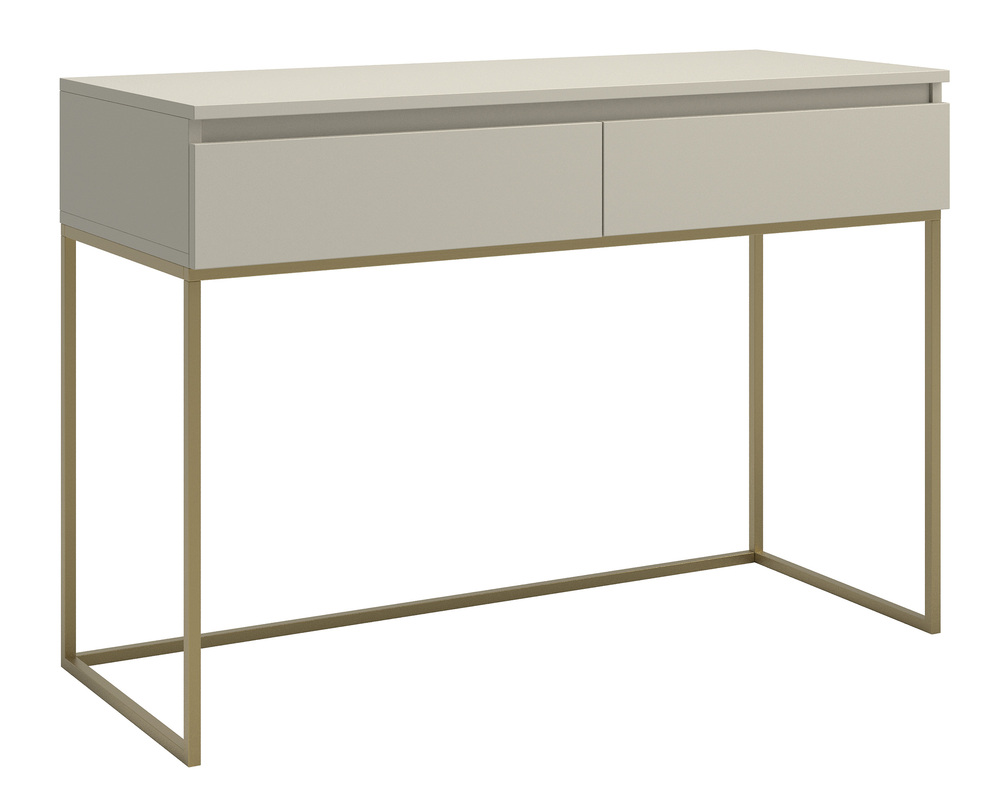 SELSEY Toaletka Bemmi z szufladami kaszmir ze złotymi nóżkami