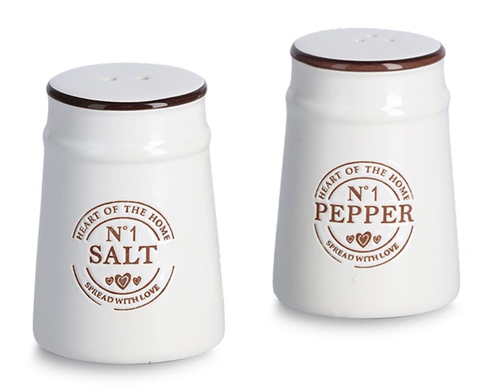 SELSEY Zestaw solniczki i pieprzniczki Boubilly biały